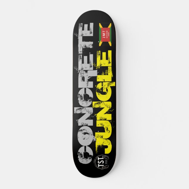 Skateboard Patinage JUNGLE EN BÉTON (Recto)