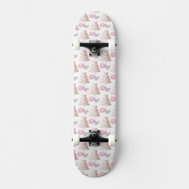 Skateboard Patinage mariage Cake (Recto)