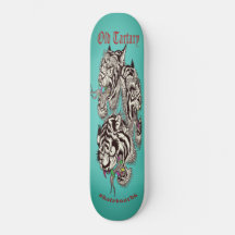 Patinage moderne vintage turquoise Tiger No.4