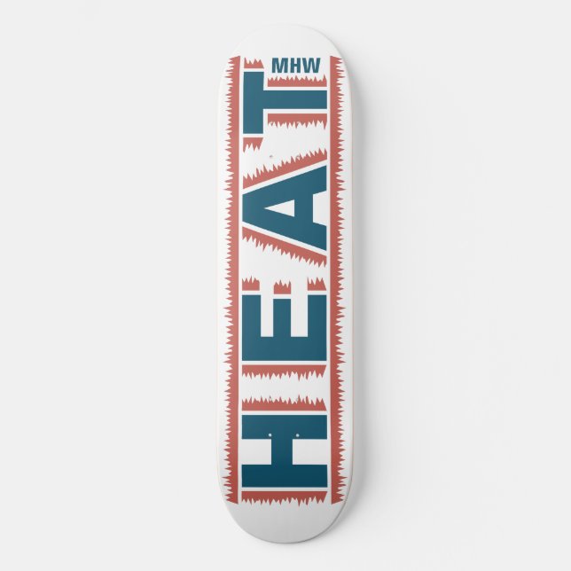 Skateboard Patinage monogramme personnalisé HEAT (Recto)
