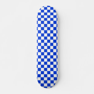 Skateboard Patinage Motif à contrôle bleu et blanc