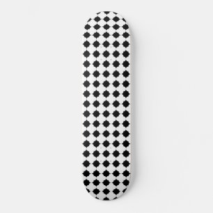 Skateboard Patinage Motif noir blanc Hexagon