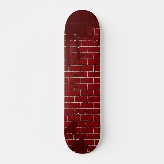 Skateboard Patinage mural en briques sanglantes (Devant)
