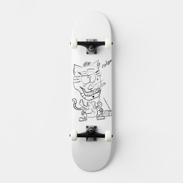 Skateboard Patinage Nelson Crazy Cat (Recto)