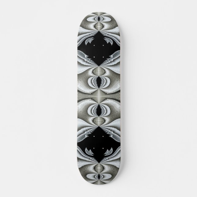 Skateboard Patinage noir et blanc (Devant)