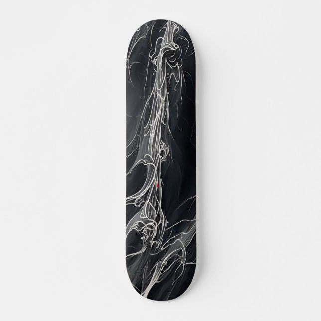 Skateboard Patinage noir et blanc (Devant)