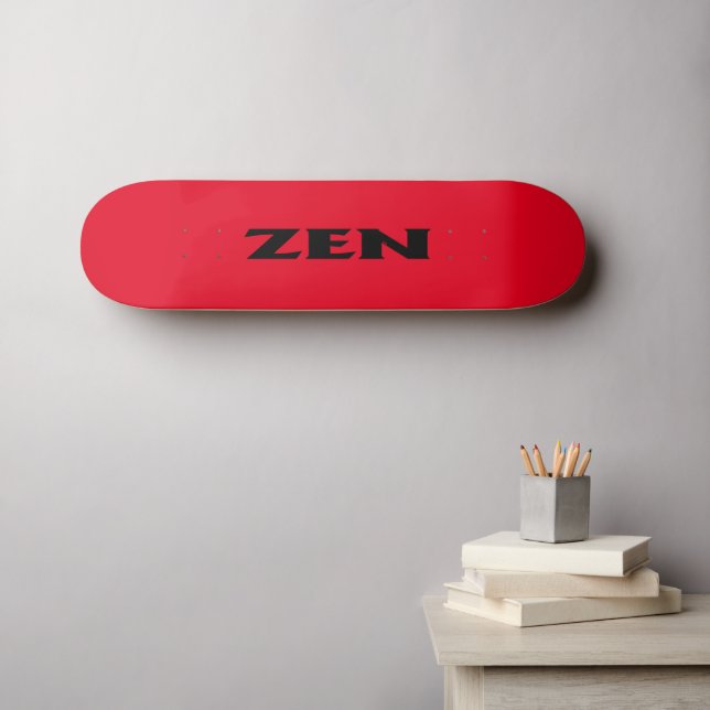 Skateboard Patinage noir Zen (Art mural (Horz))