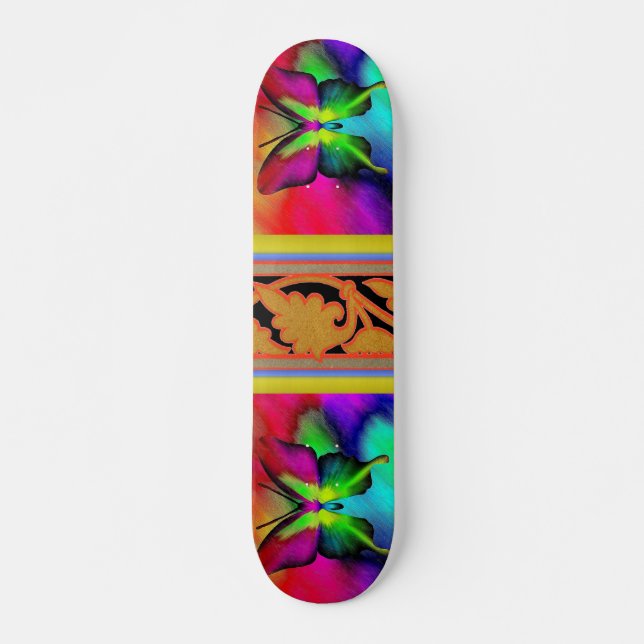 Skateboard Patinage papillon (Devant)