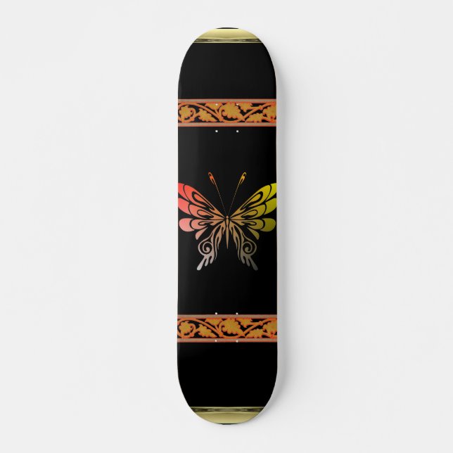Skateboard Patinage papillon (Devant)