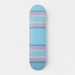 Skateboard Patinage Plaid Bleu clair