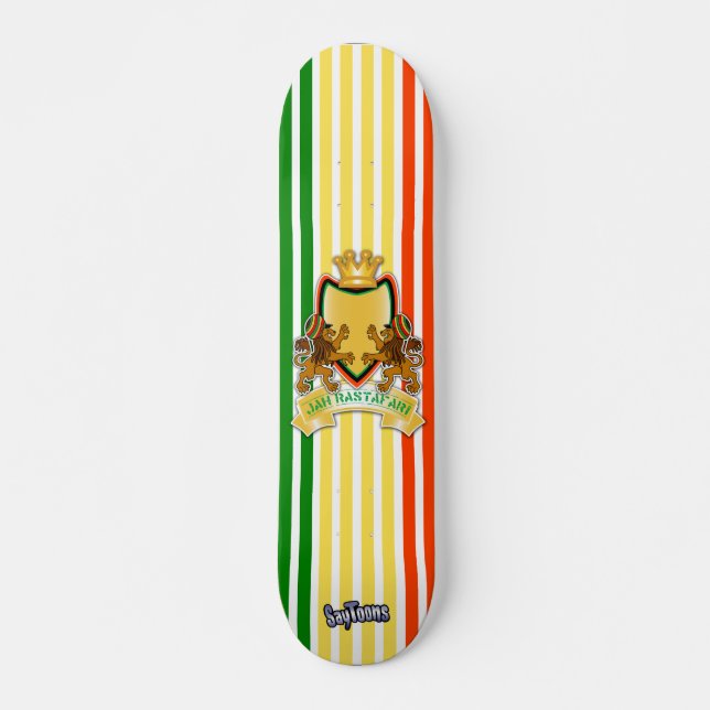 Skateboard Patinage Rasta Lion Crest (Devant)