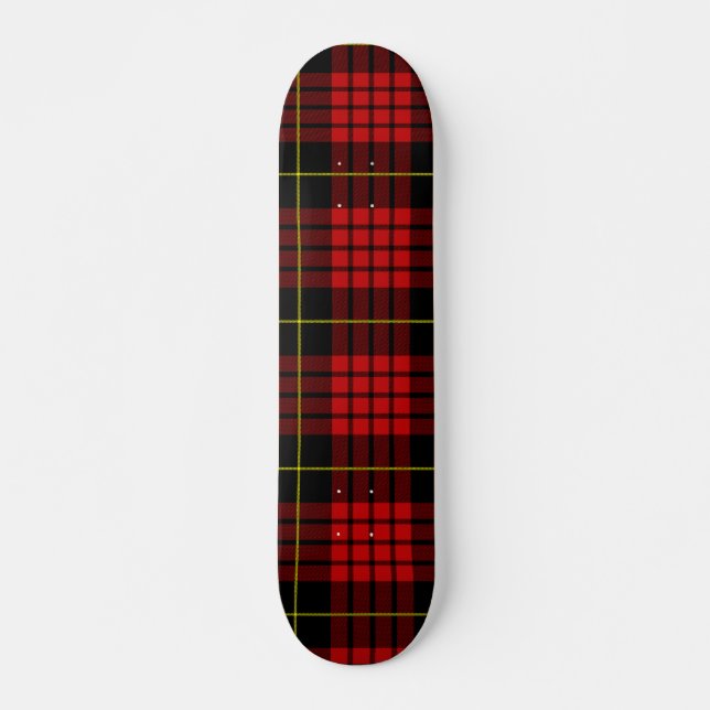 Skateboard Patinage Red Tartan (Devant)