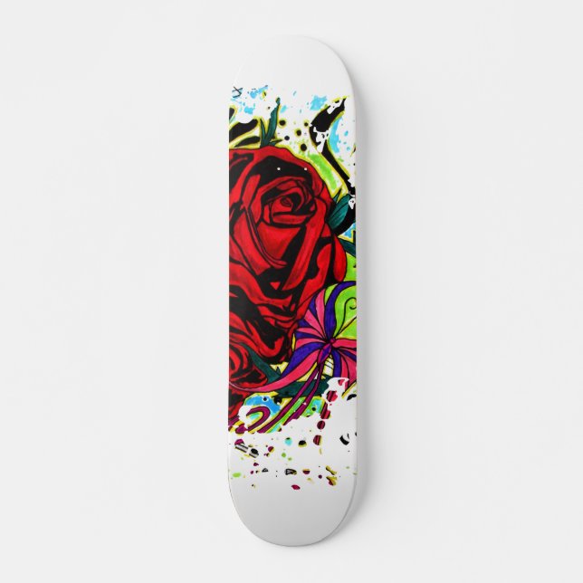 Skateboard Patinage rose (Devant)