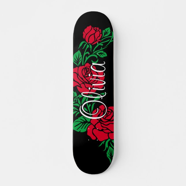 Skateboard Patinage rose (Devant)