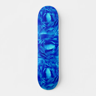 Skateboard Patinage Rose bleu - Personnalisable