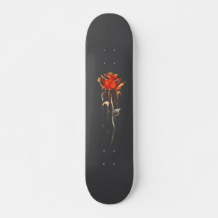 Skateboard Patinage Rose branché de Grunge