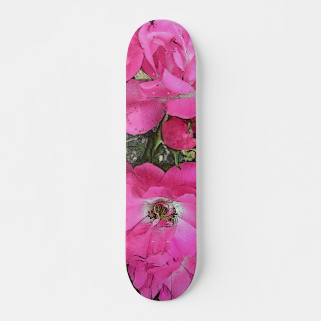 Skateboard Patinage Rose Escalade rose (Devant)
