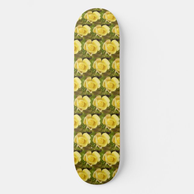 Skateboard Patinage Rosebud jaune (Recto)