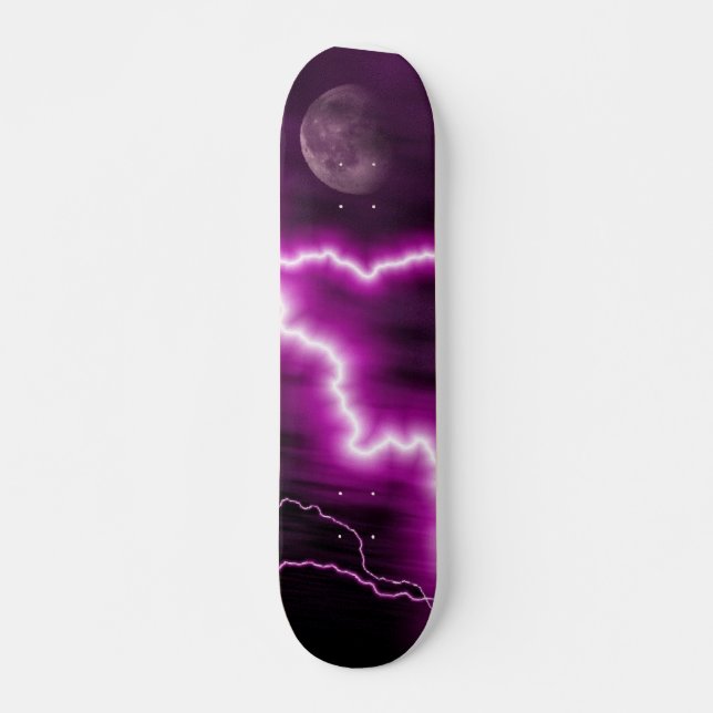 Skateboard Patinage sur lune et éclairage (Devant)