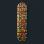 Skateboard Patinage Tiki<br><div class="desc">OEuvre murale ou utilisation comme skate</div>