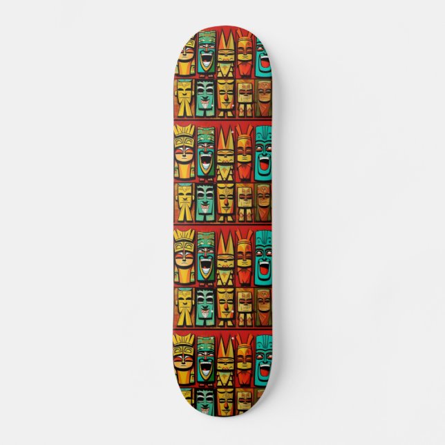 Skateboard Patinage Tiki (Recto)