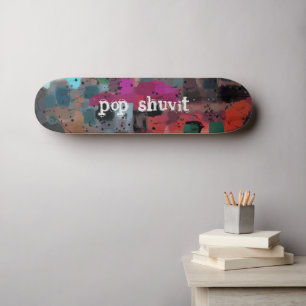 Skateboard Patinage Trick Grunge Typographie Art urbain Abstr