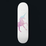 Skateboard Patinage Unicorne avec texture cristalline personn<br><div class="desc">Patinage Unicorn avec texture cristalline personnalisée. Téléchargez votre propre arrière - plan de licorne !</div>