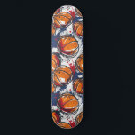 Skateboard Patinage urbain de basket-ball Graffiti<br><div class="desc">Ce graffiti cool unique Basketball design va certainement séduire n'importe quel fan de basket</div>