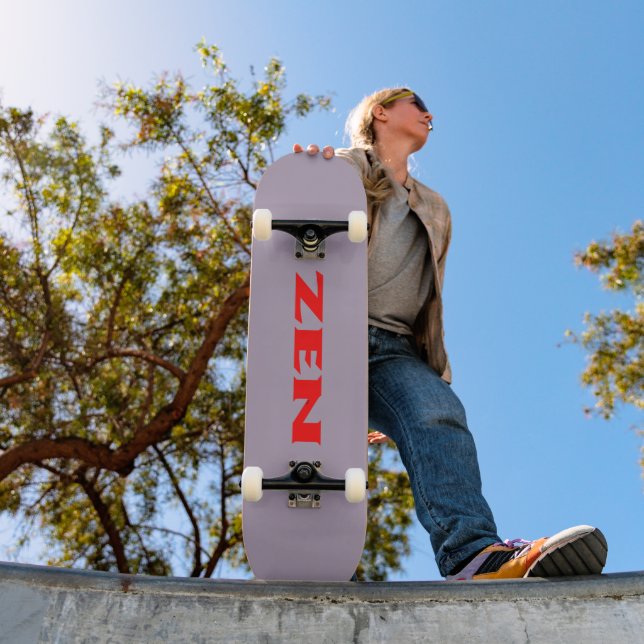 Skateboard Patinage Zen rouge gris (Extérieur 1)