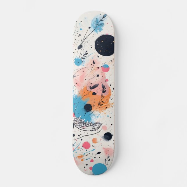 Skateboard Patiner dans l'avenir : Neon Pink Edition (Recto)