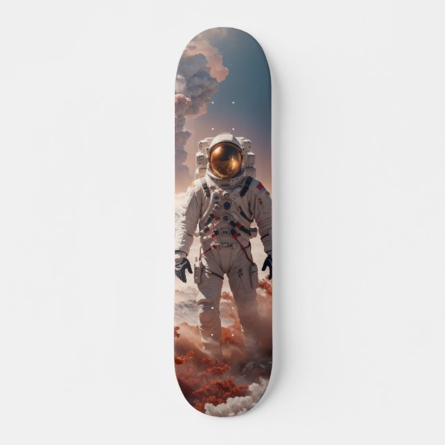 Skateboard Patineta Astronauta En Suelo Extraterrestre (Devant)
