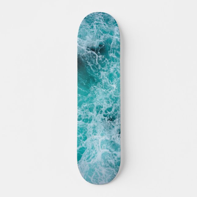 Skateboard Patineta Blue Ocean waves (Devant)