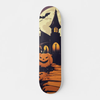 Skateboard Patineta Casa De Vampiros Y Calabazas