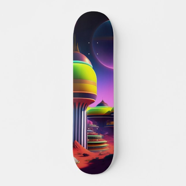 Skateboard Patineta Ciudad En Planeta Extragaláctico​ (Devant)