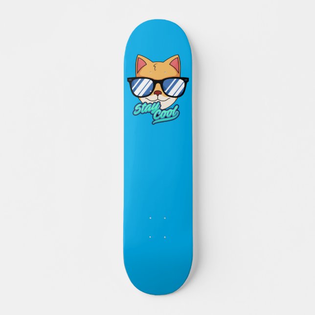 Skateboard patineta con maladie de gato cool (Devant)