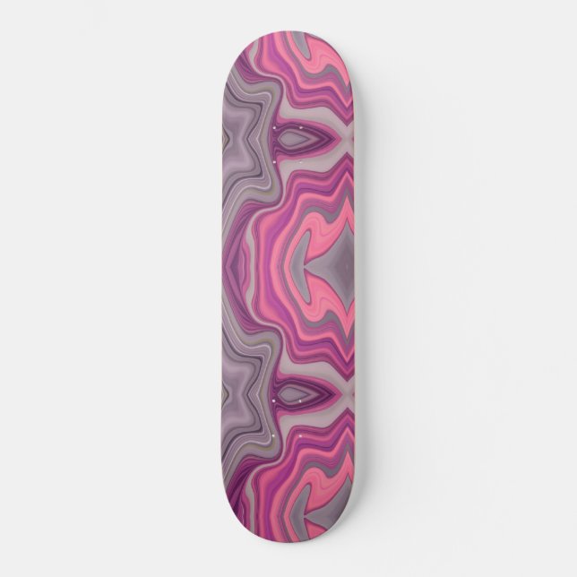 Skateboard Patineta couleur rosa con violeta (Recto)