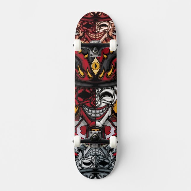 Skateboard Patineta Máscara del bromista  (Recto)