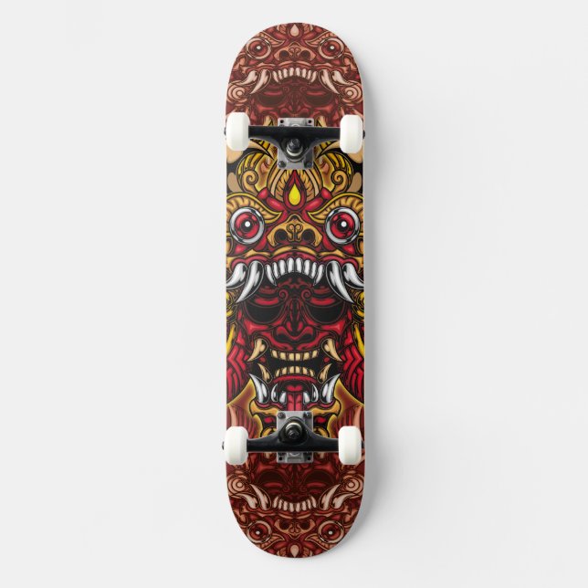 Skateboard Patineta Máscara Hannya  (Recto)