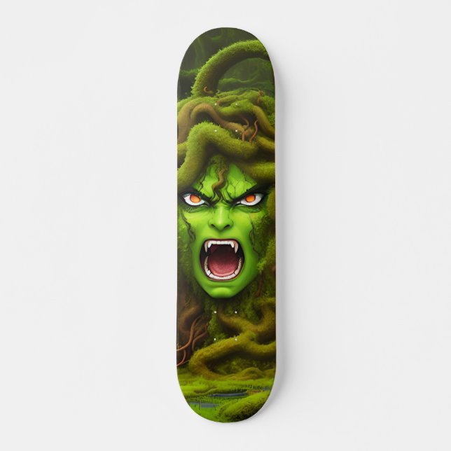 Skateboard Patineta Monstruo De Medusa Verde (Devant)