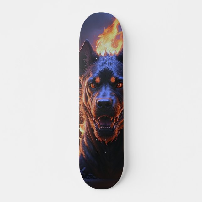 Skateboard Patineta Perro Negro Infernal (Devant)