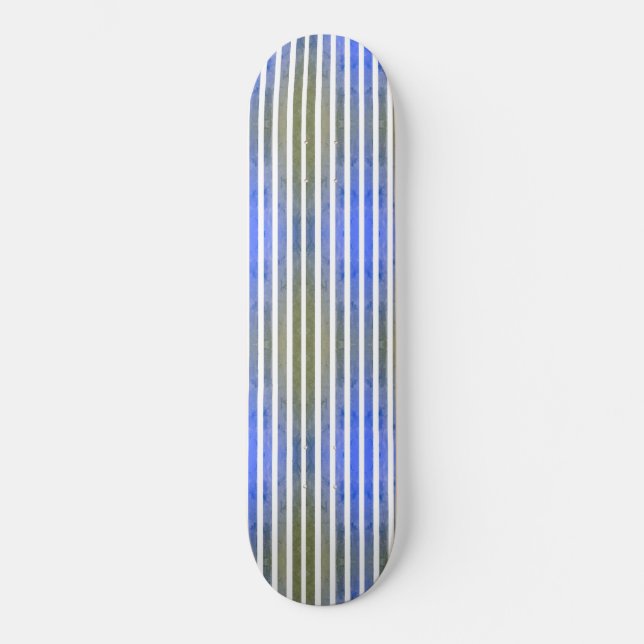 Skateboard patineur de ligne bleu-vert (Recto)