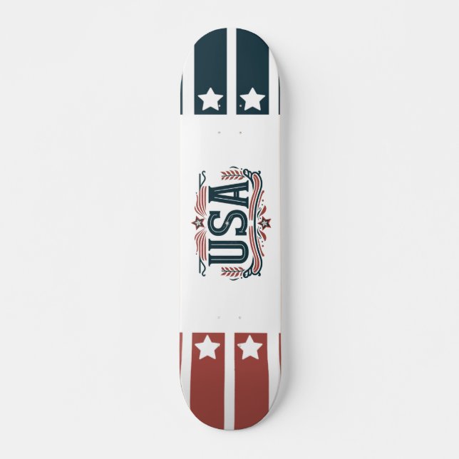 Skateboard Patriotique, États-Unis vintages (Devant)