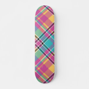 Skateboard Pattern Colorfull Modern Geometric Vintage