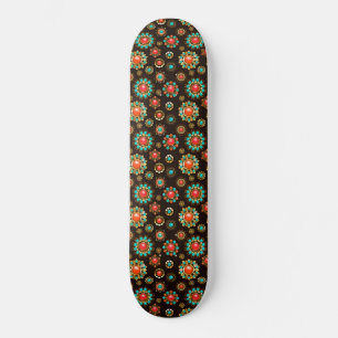 Skateboard Pattern de Ethnic Brooches Seamless