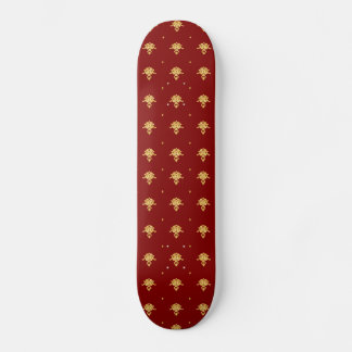 Skateboard Patters de Luxury Red and Gold Vintage Damas