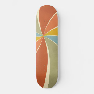 Skateboard Patters de Retro Hippie Mixed Paint Style Swirl