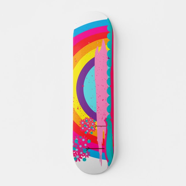 Skateboard Paysage Arc-en-ciel (Devant)