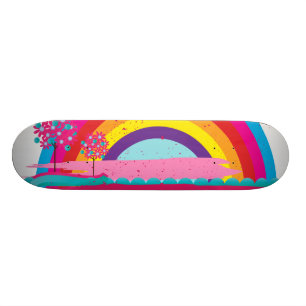 Skateboard Paysage Arc-en-ciel