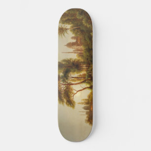 Skateboard Paysage asiatique dans la lumière du soir (Sunset