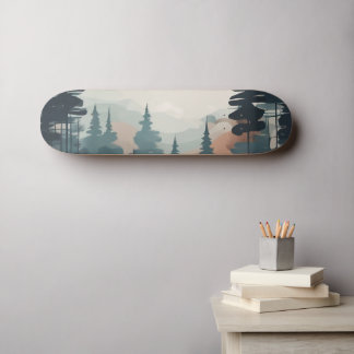 Skateboard Paysage de la forêt de Boho